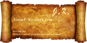 Josef Krisztina névjegykártya